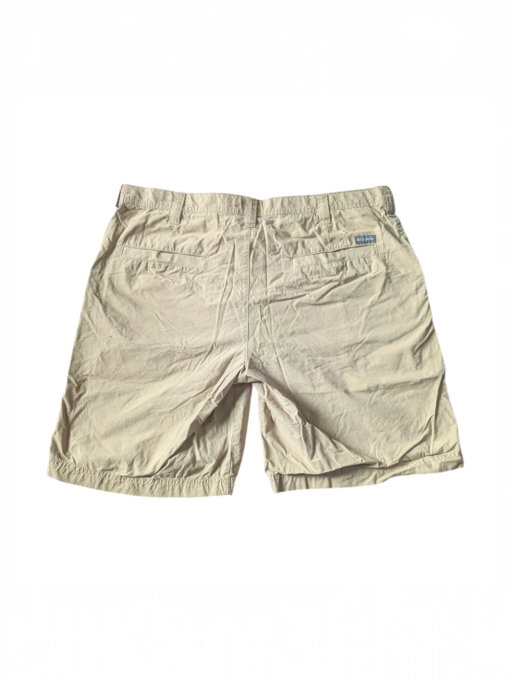 Columbia Cotton Classic Khaki Flat Front Chino Shorts 36